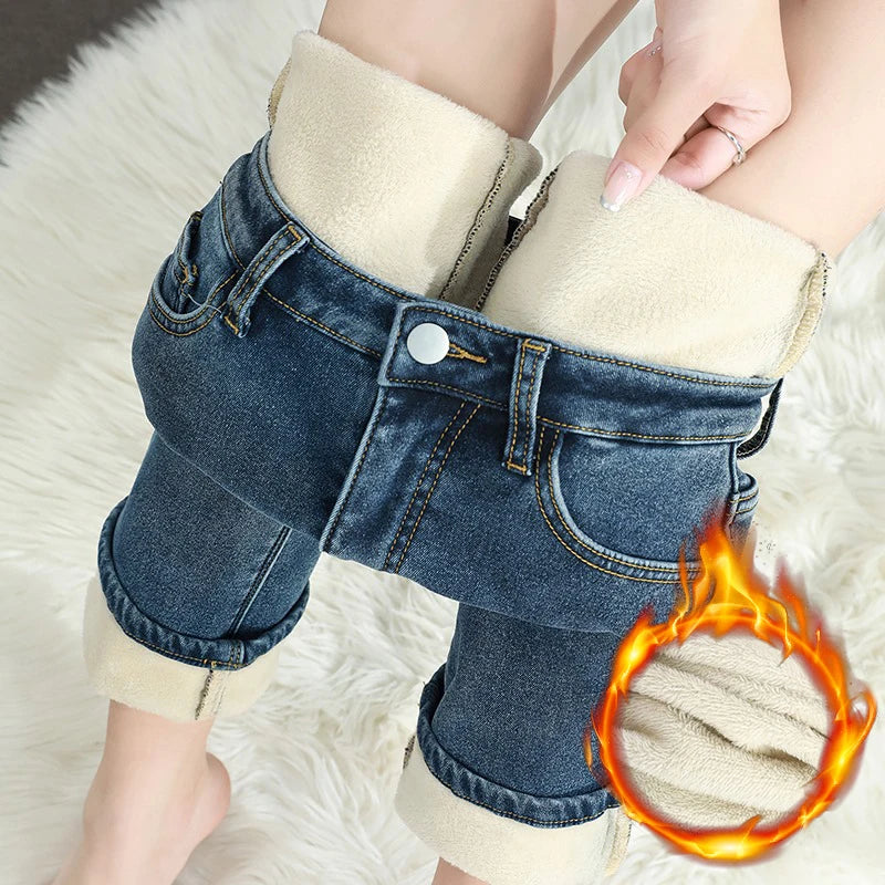 Thermal Straight-Leg Jeans