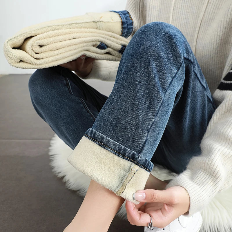 Thermal Straight-Leg Jeans