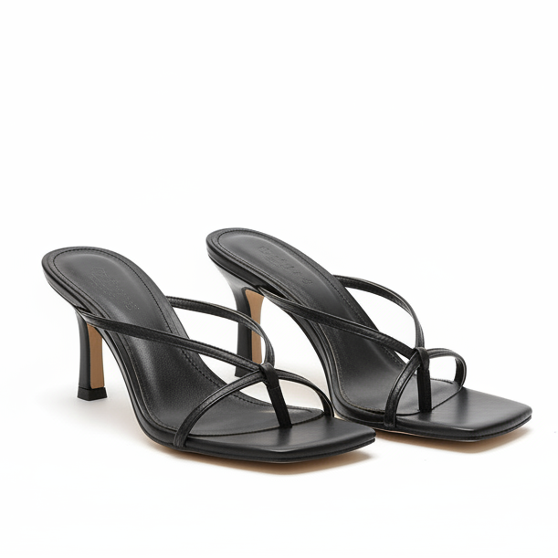Elegant High Heel Slide Sandals