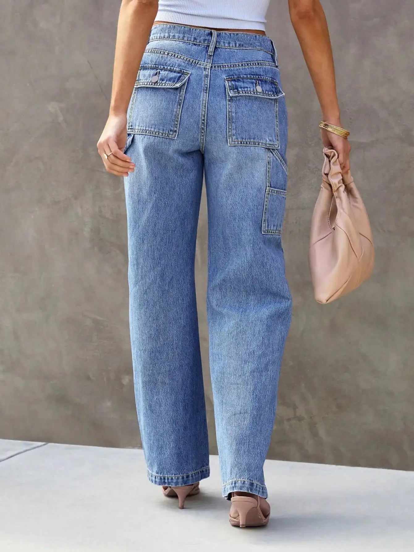 Light Blue Wide-Leg Jeans
