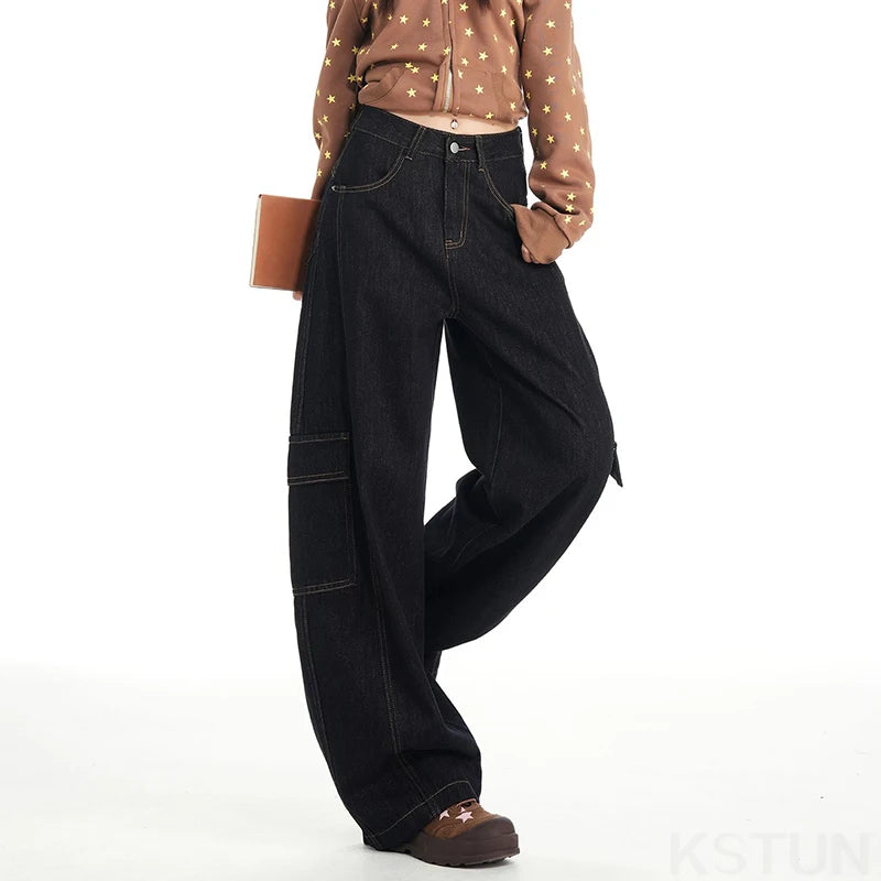 Black Wide-Leg Jeans