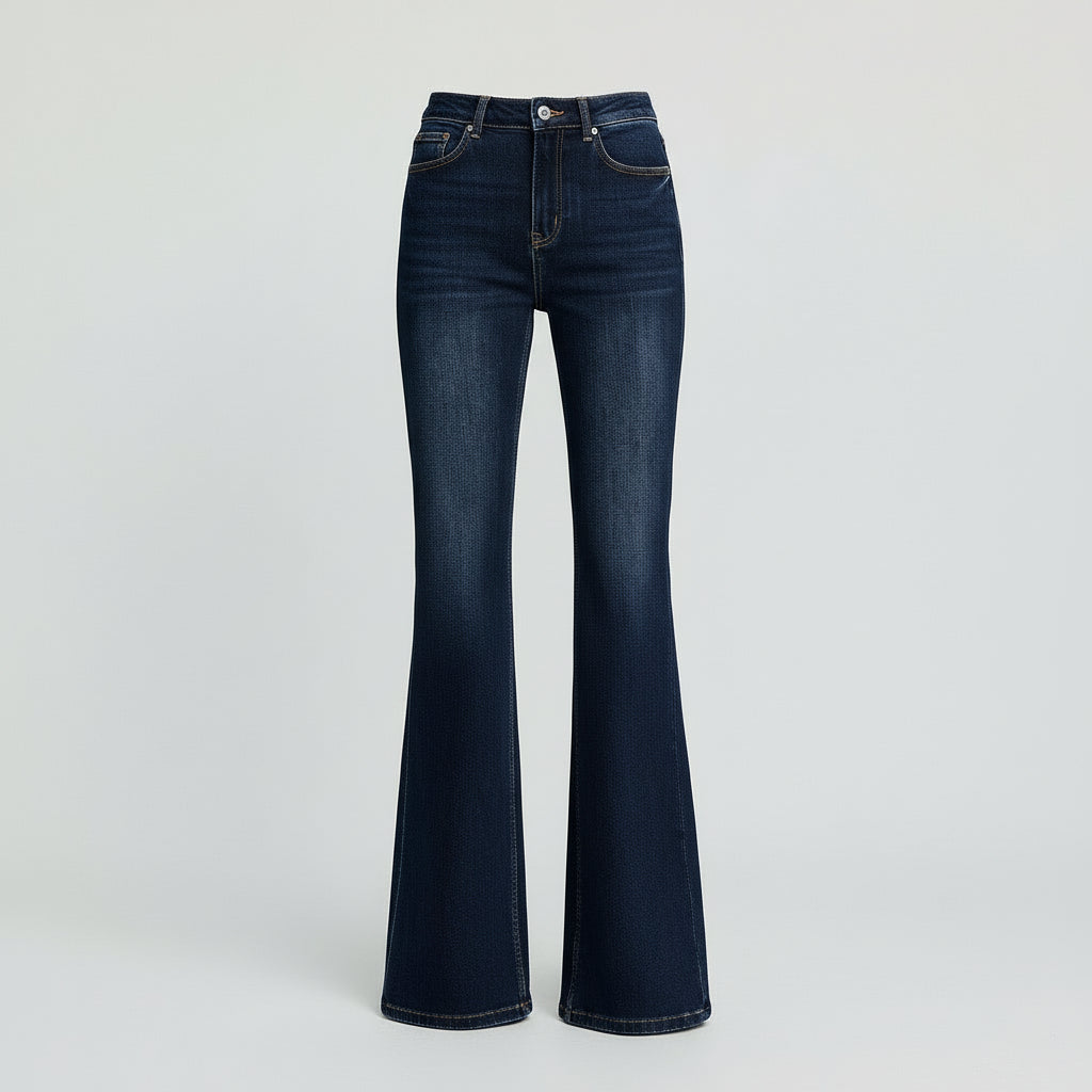Cotton & Lycra Flared Jeans