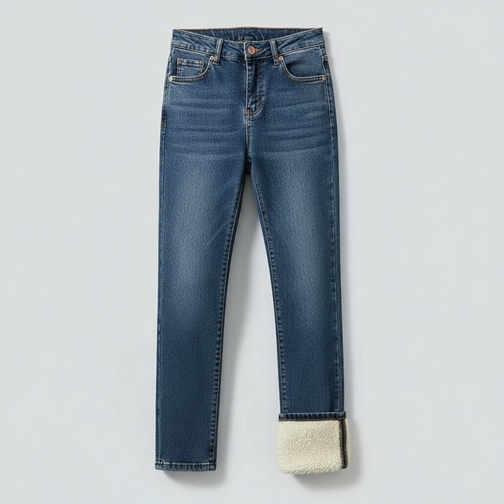 Thermal Straight-Leg Jeans