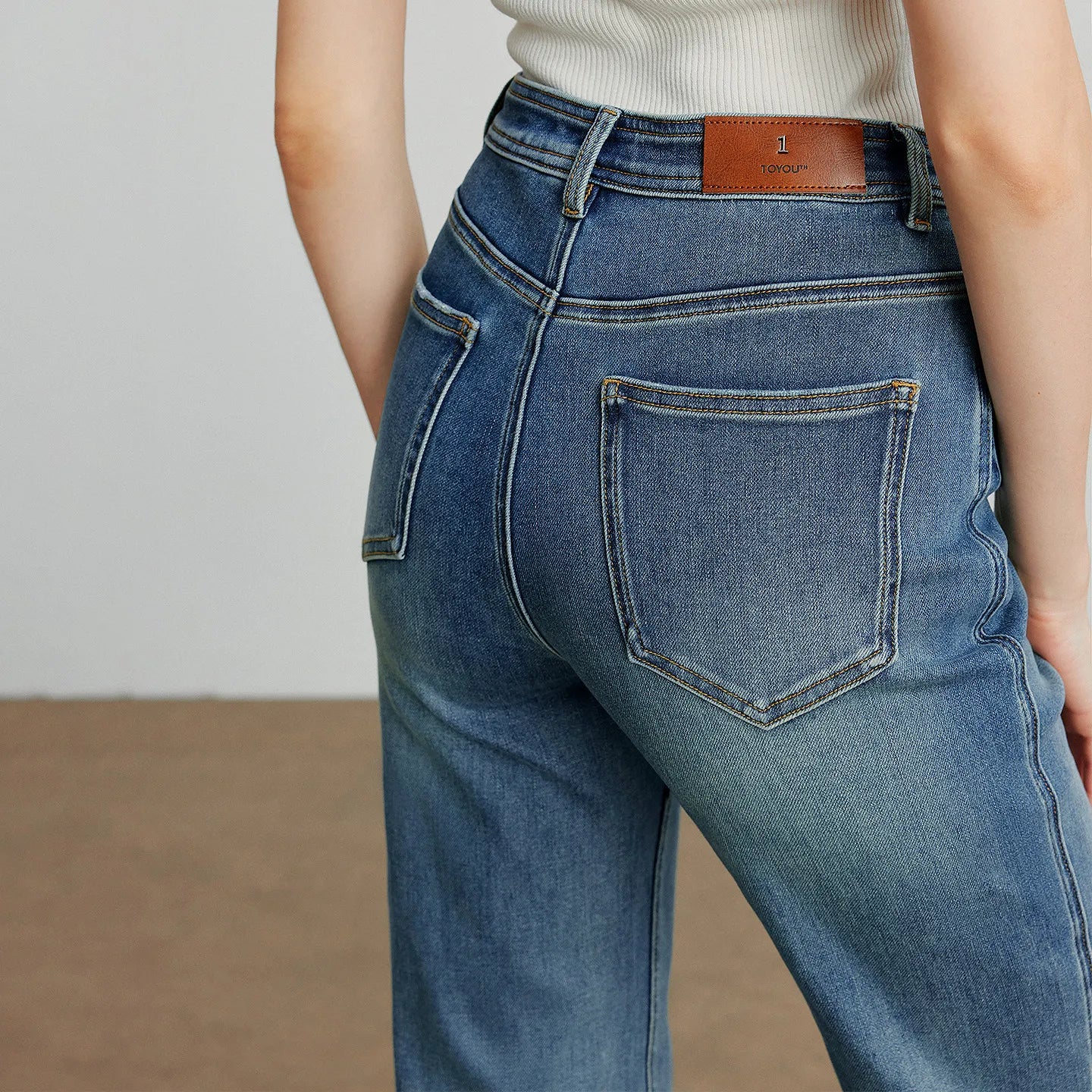 Cotton & Lycra Flared Jeans